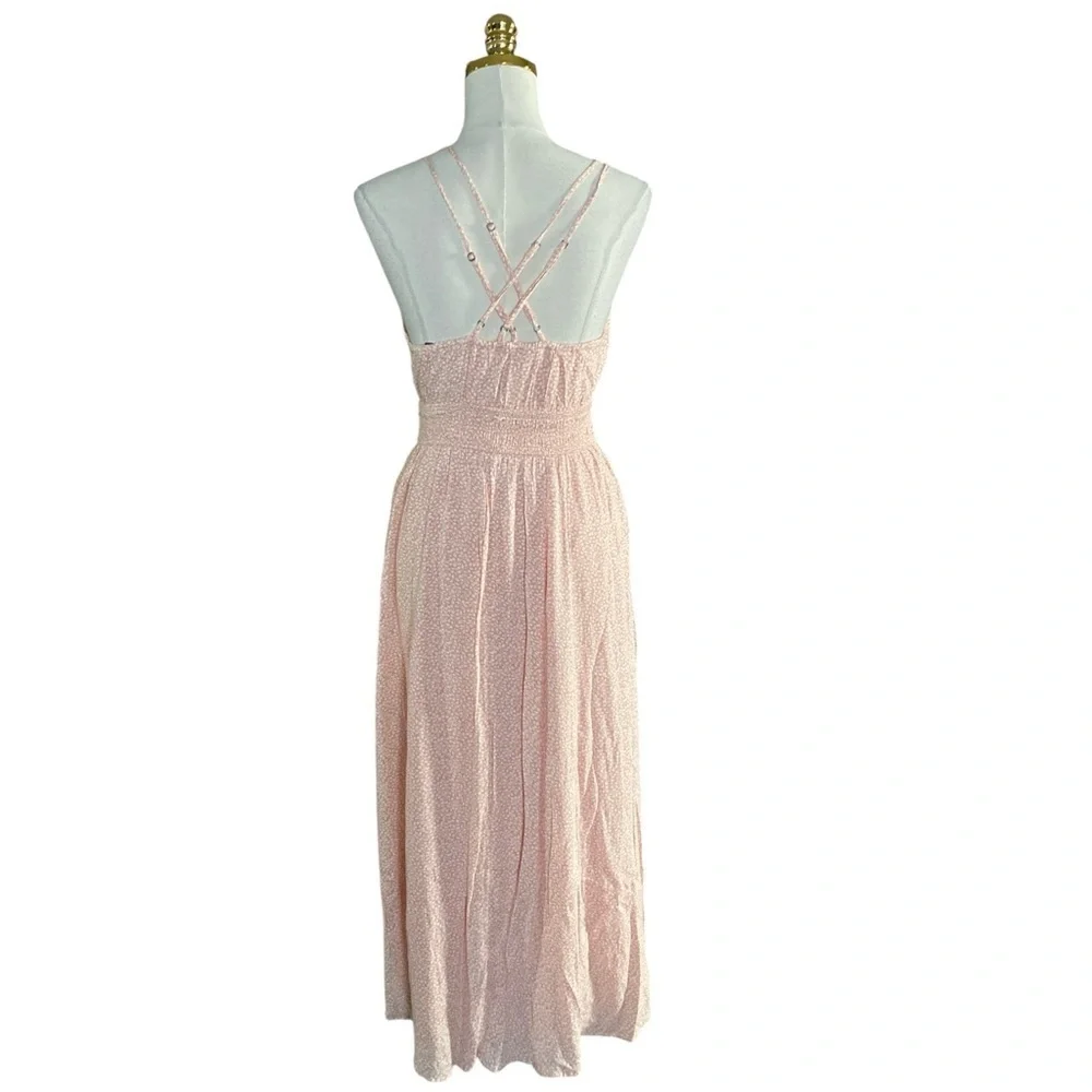 Abercrombie & Fitch Women’s Double-Strap Babydoll Flowy Maxi Dress Size Small